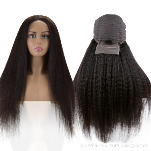 RTS Transparent Lace For Black Women 100% Kinky Straight Short and Long Lace Closure Human Hair Wigs with Baby Hair